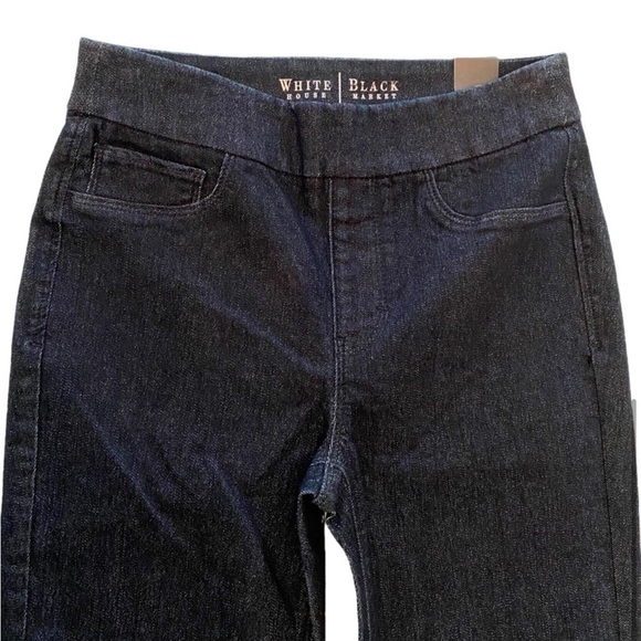 White House Black Market Pull On Skinny Dark Denim Jean Legging - Picture 4 of 6